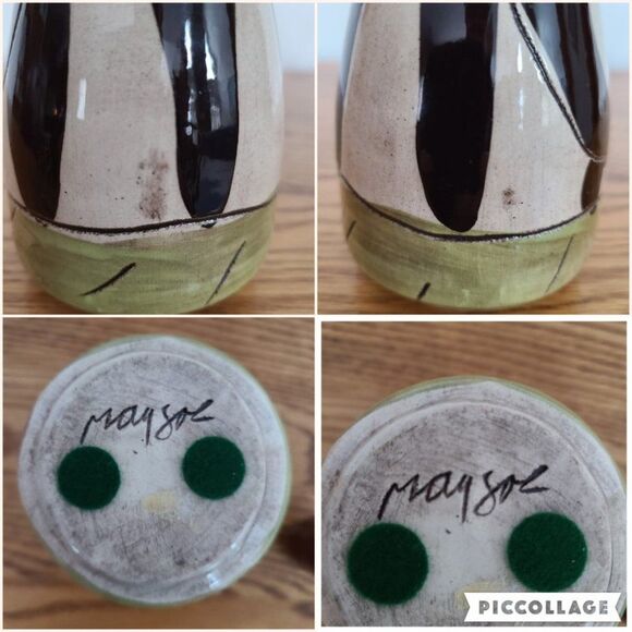 Terracotta Flower Woman Character Bottle with Head Stopper Porcelain Pottery Art - Picture 15 of 15